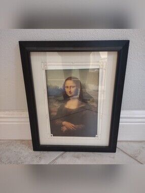 Lithograph Framed Art Print Mona Lisa Leonardo Da Vinci Musee Du Louvre Paris